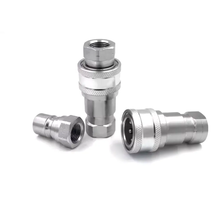 KZF 1/2 inch BSP/NPT Thread female /male 304 stainless steel quick release hydraulic connectors