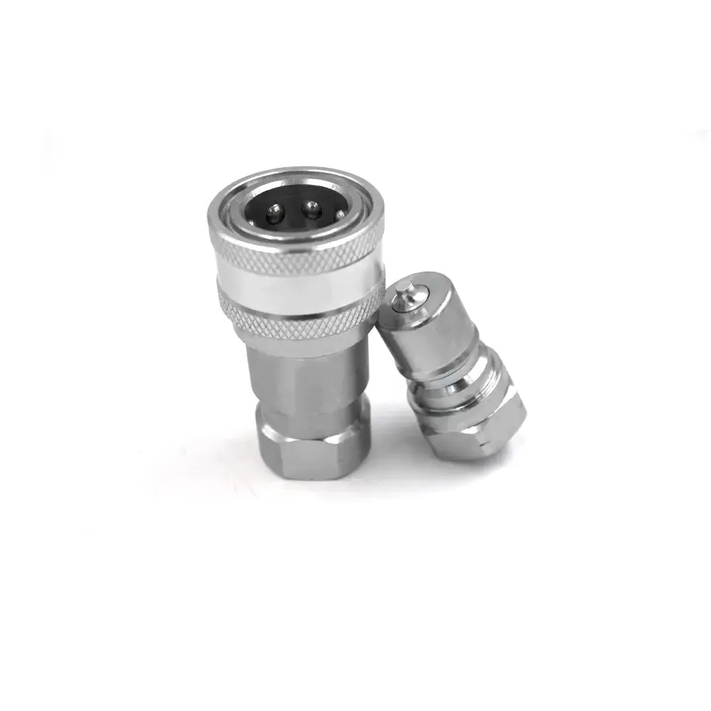 ISO-7241-A 1/4 inch Stainless Steel/Steel BSP/NPT Thread Quick Connect Hose Fittings & Hydraulic Couplers for Tractors