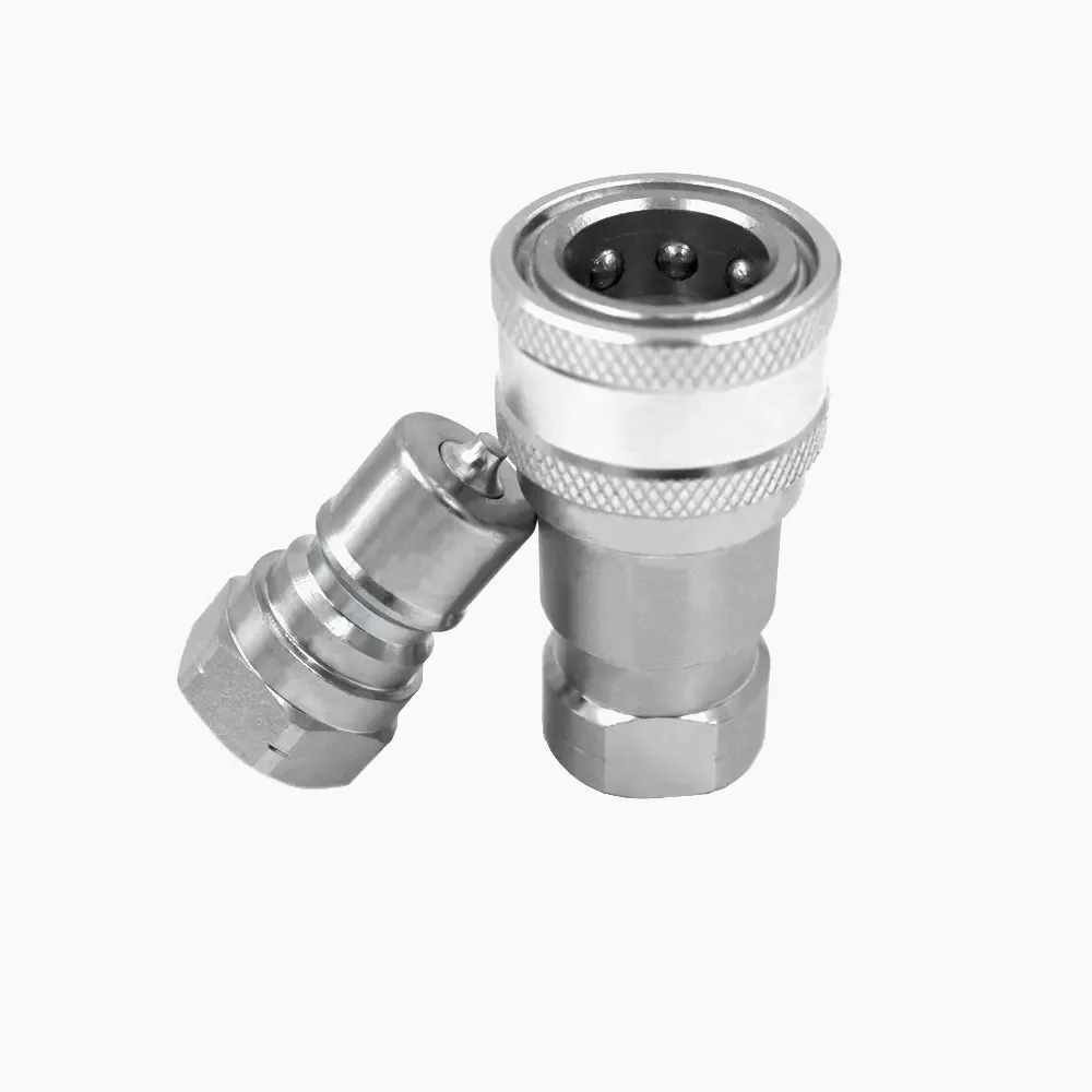 ISO-7241-B 1/4 inch BSP/NPT Thread Female/Male Steel/Bass Hydraulic Hose Quick Disconnect Couplers