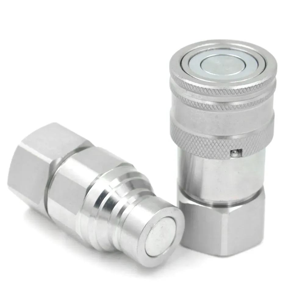 (ISO16028) Flat Face 1" BSP/NPT Thread Mechanical Quick Coupler for Excavator & Flush Face Hydraulic Quick Couplers