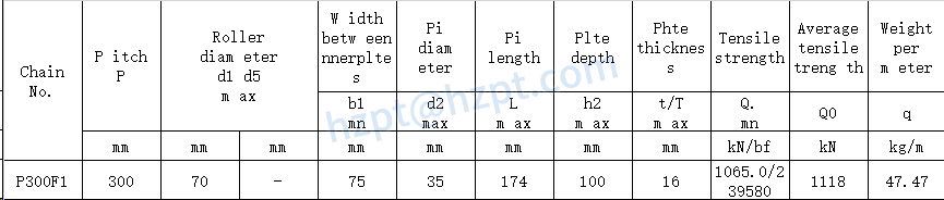 Conveyor Chains for Elevator P300F1