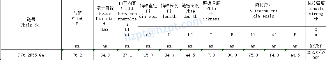 Conveyor Chains for Elevator P76.2F55-G4