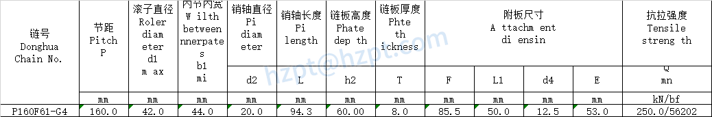 Conveyor Chains for Elevator P160F61-G4
