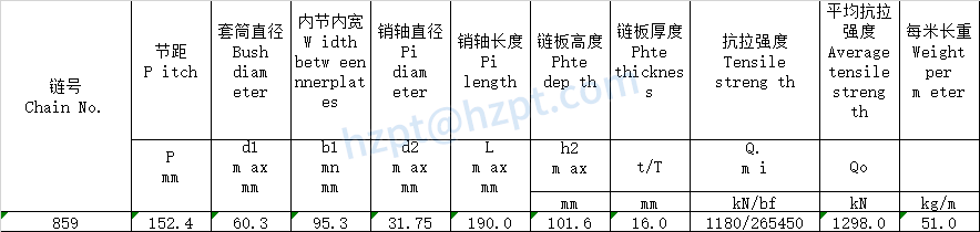 Conveyor Chains for Elevator 859