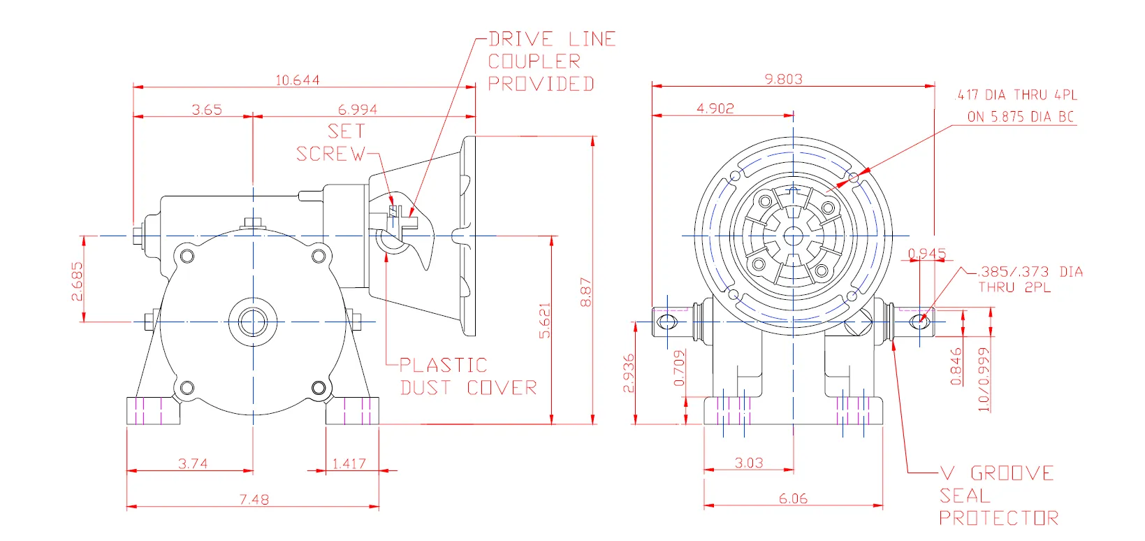 Irrigation Center-Drive Gearbox SYF-1 Series