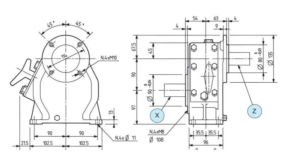 Agricultural Sprayer Gearbox - Replacement of Comer Code D-7A/D-7B