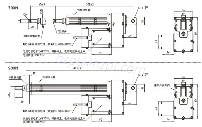 JC35FA13-700N Industrial Push Rod