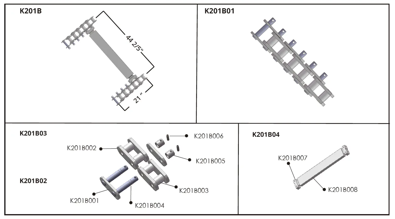K Series Feeder Breaker Scraper Chain