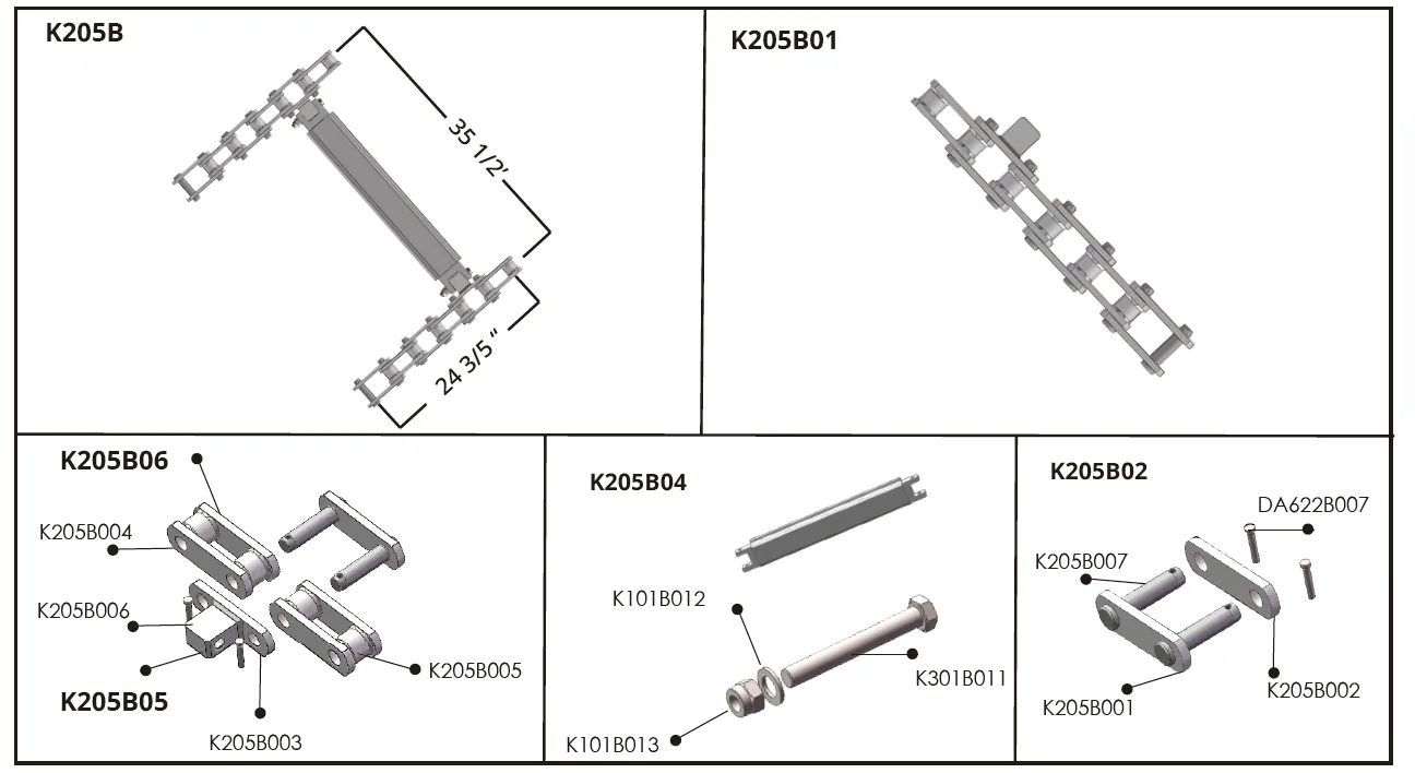 K Series Shuttle Car Scraper Chain