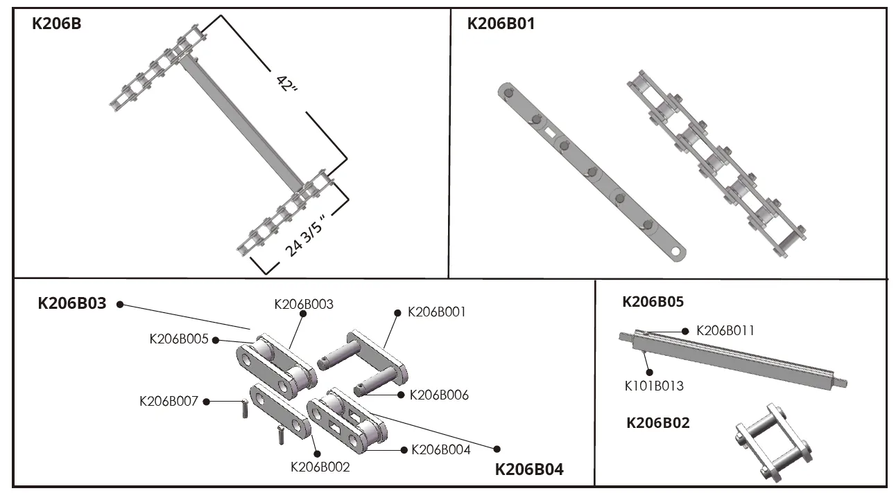 K Series Shuttle Car Scraper Chain