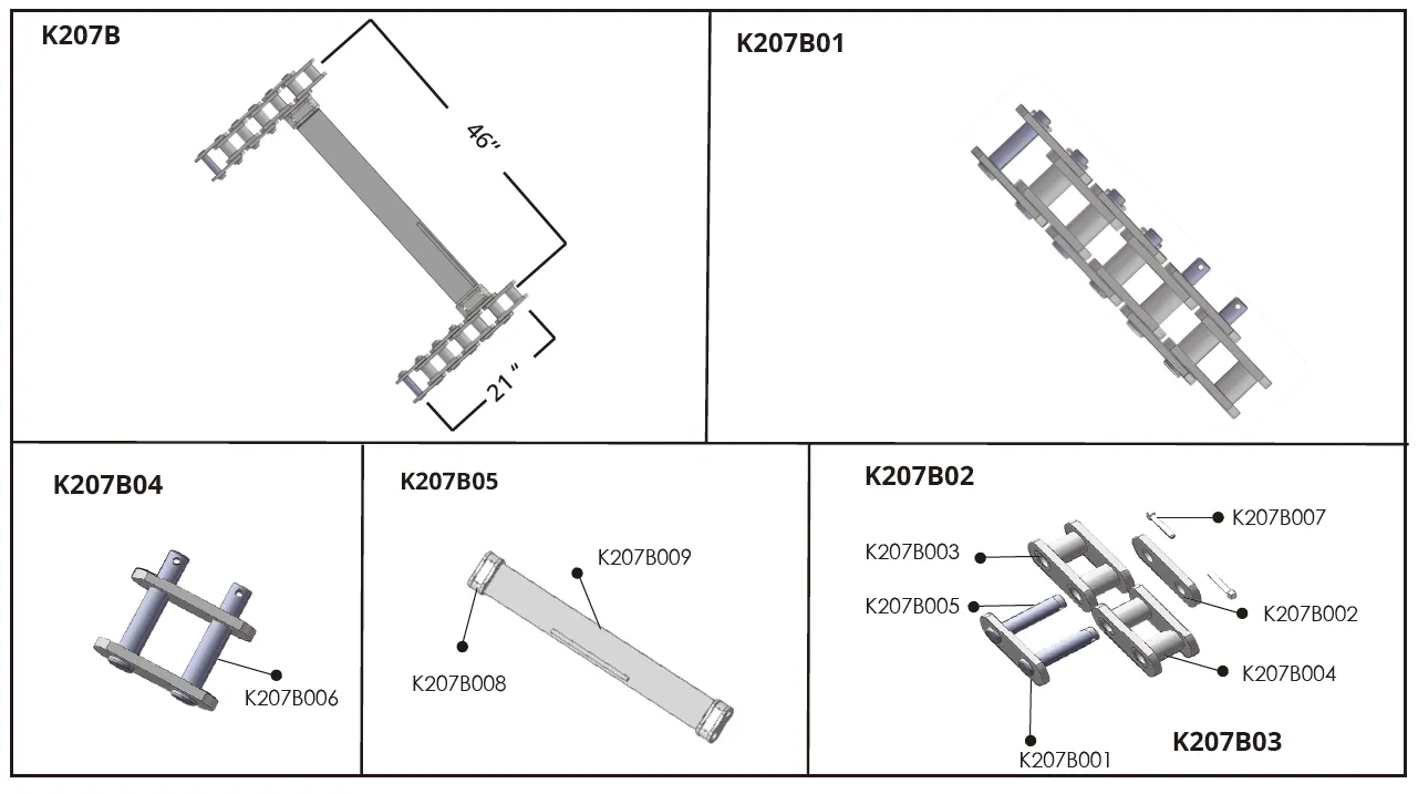 K Series Feeder Breaker Scraper Chain