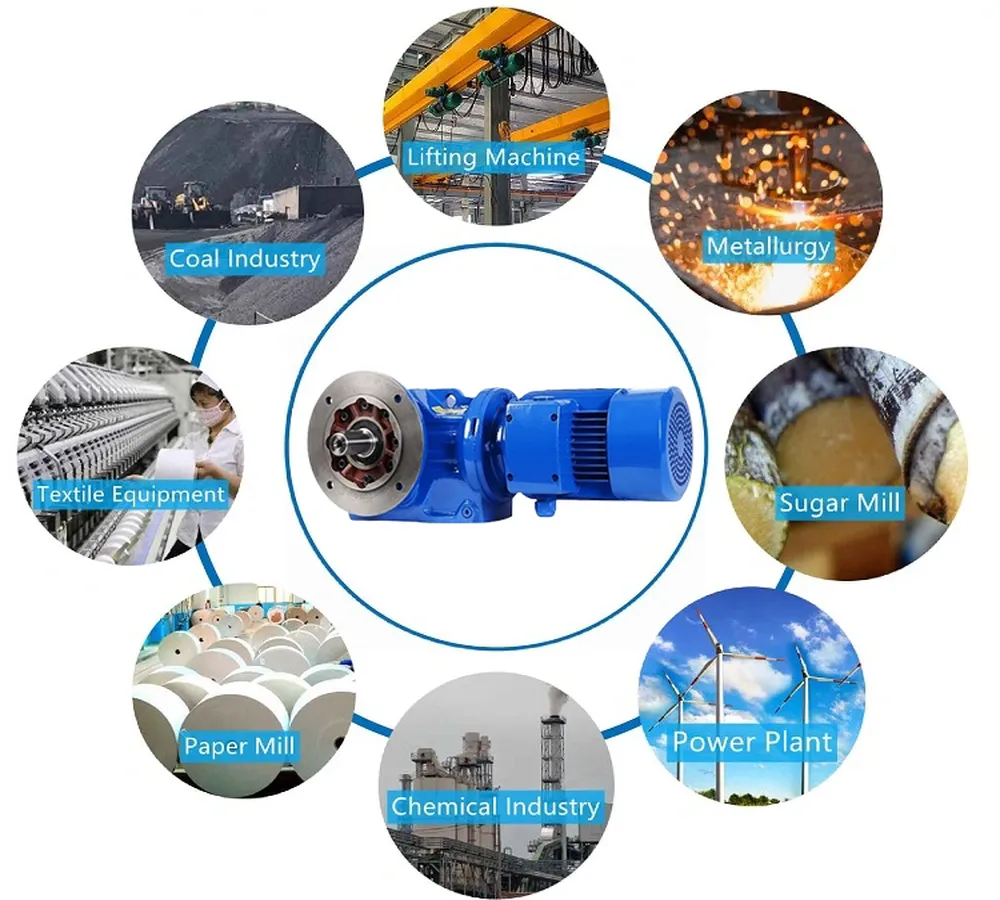 KF Series Solid Shaft Output Helical Bevel Gearbox with Flange Mounted