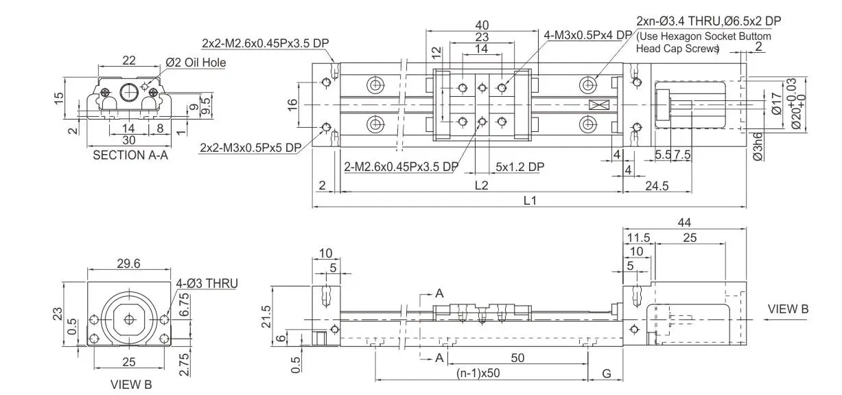 KK Series Without Cover KK30 Linear Guideway