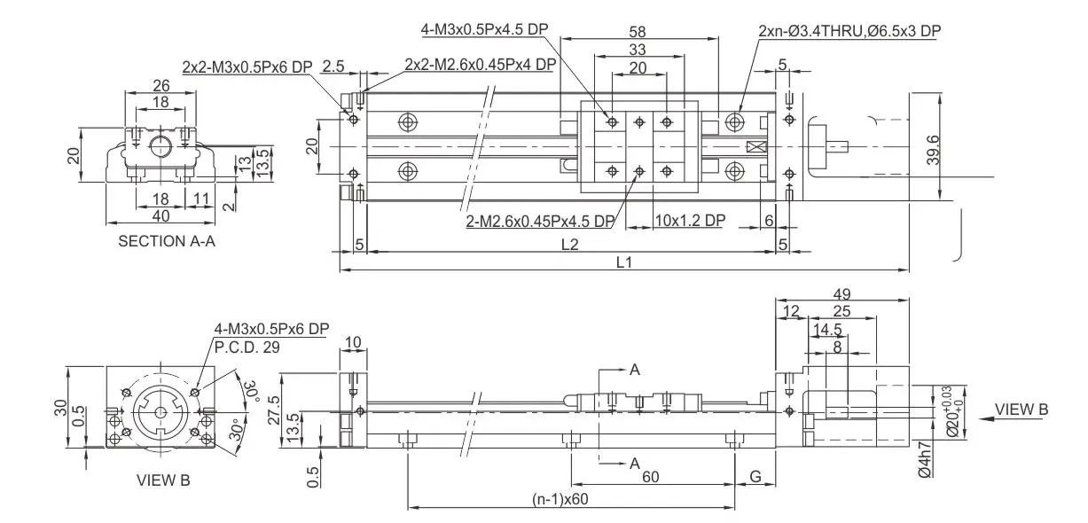 KK Series Without Cover KK30 Linear Guideway