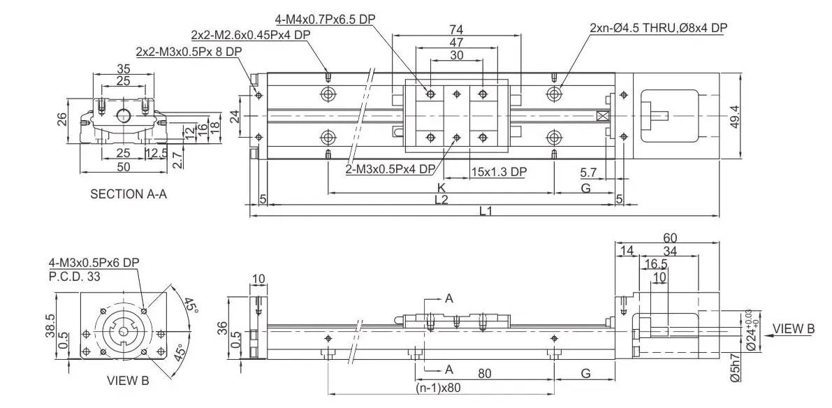KK50 Linear Guideway