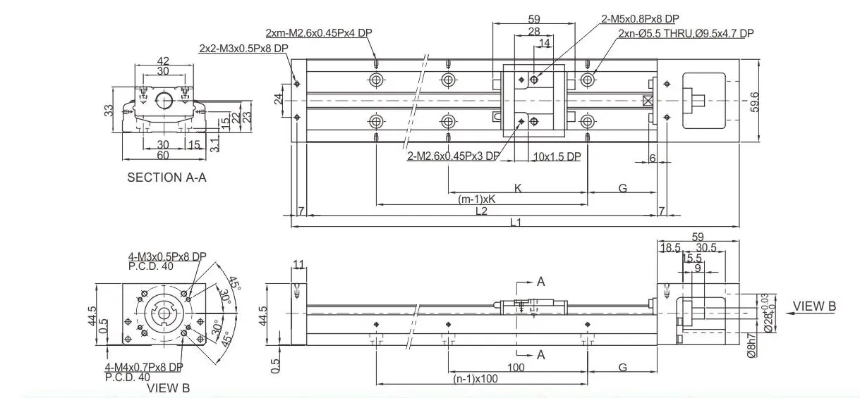 KK80 Standard Linear Guideway