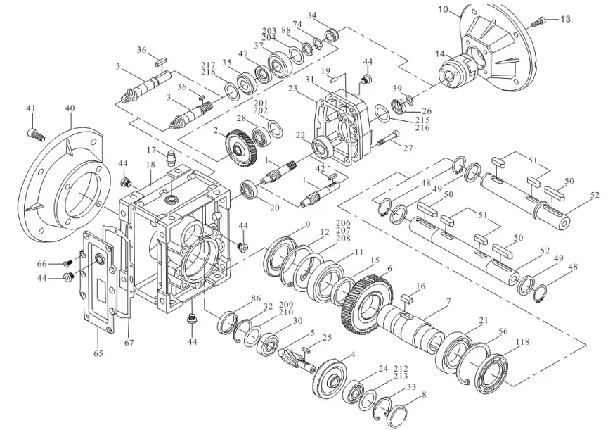 Car Wash Equipment Gearmotor - KM Series Helical Hypoid Gearbox for Car Washer