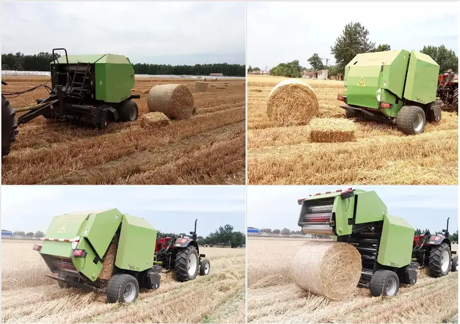 Good Performance Farm Equipment Stationary Self Propelled Large Round Hay Baler