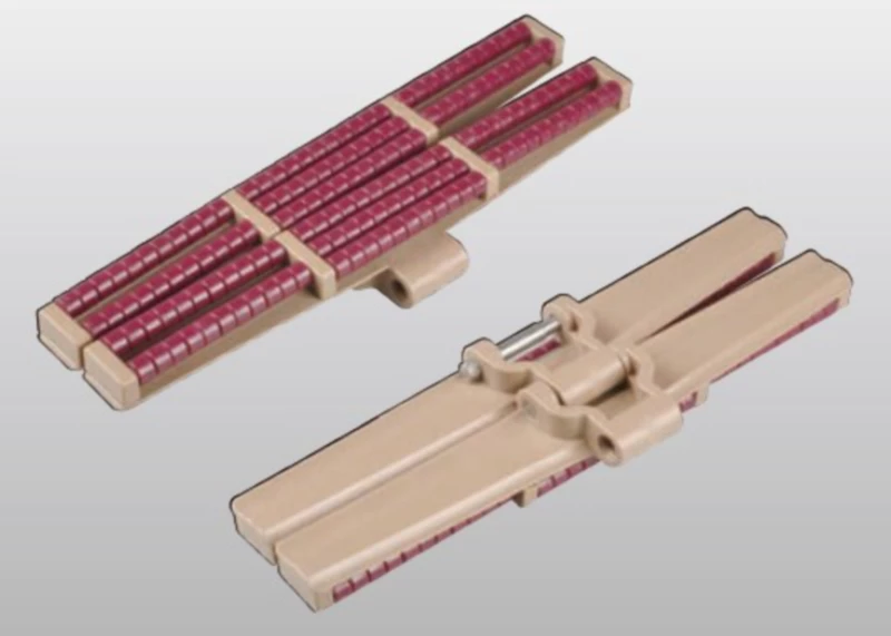 Plastic Flat Top Chains Sideflexing Chains For Magnetic System Heavy Duty Single Hinge With Low Noise Accumulation Rollers Replacement Of System Plast LBP882M - K750