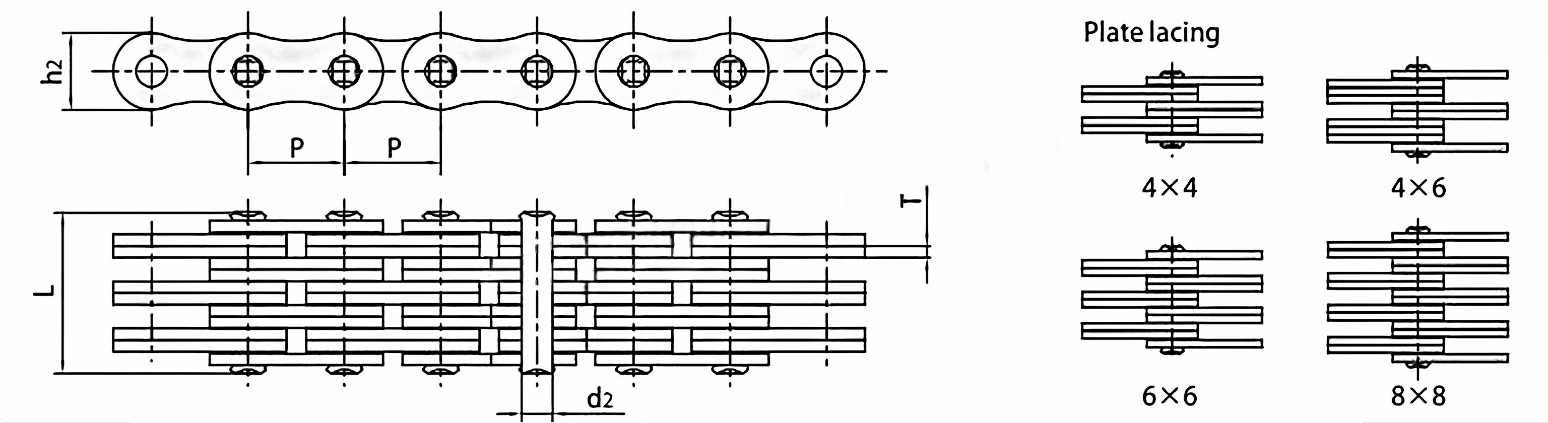 Leaf Chains for Sky Stacker LH2066 LH2466 LH2844 LH2846 LH2866