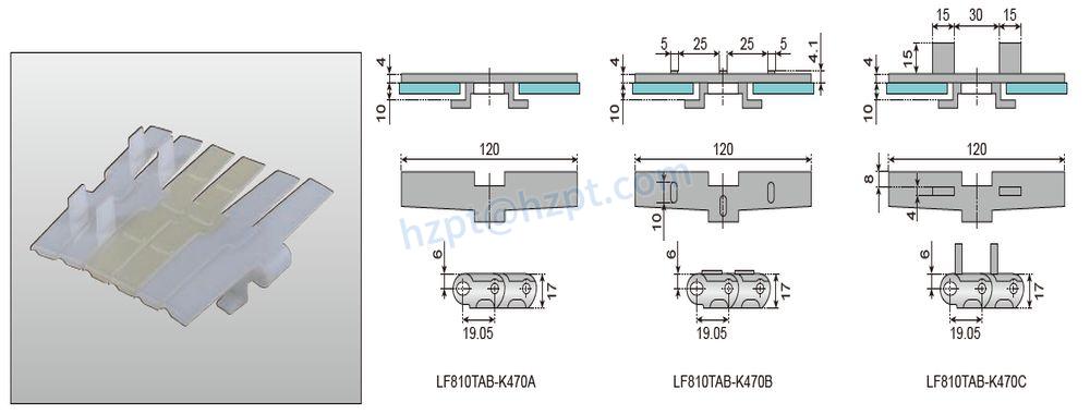 Plastic Sideflexing Flat Top Chain