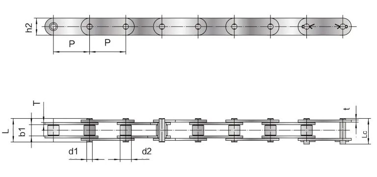 SS500R Stainless Steel Lumber Conveyor Chain