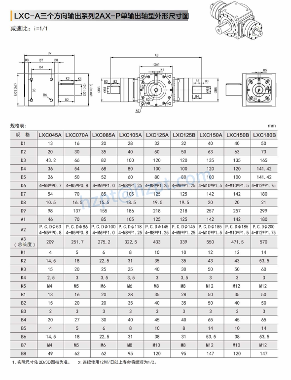 LXC-A Standard Type with Shaft Right Angle Reducer