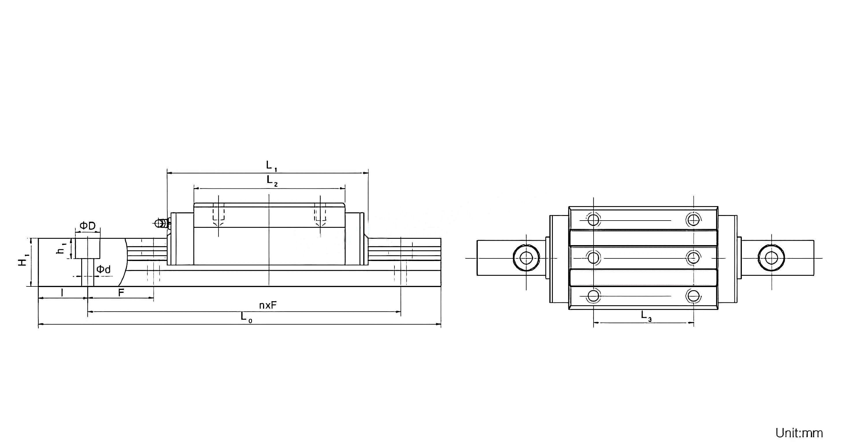 Linear Guideway for LZG-ZL(Roller Style）