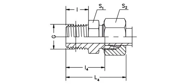 Male Connector-GE-NPT Hydraulic Fittings