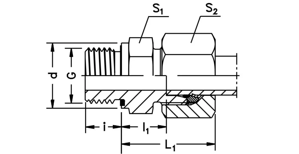 Male Connector-GE-R-ED Hydraulic Fittings