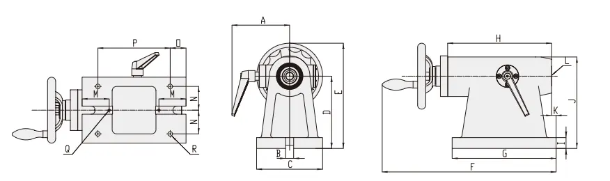 High quality CNC Machine 4th Axis Rotary Table Manual Tailstock