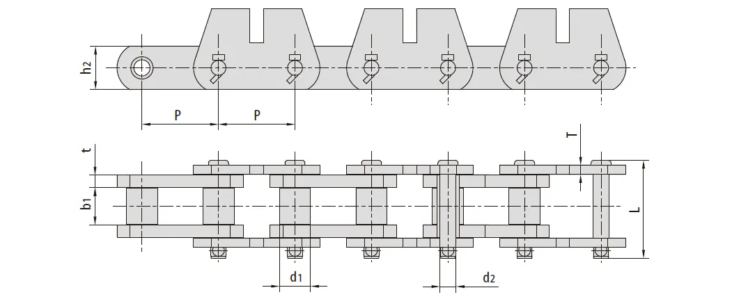 Meat Production Line Conveyor Chains for Food Industry
