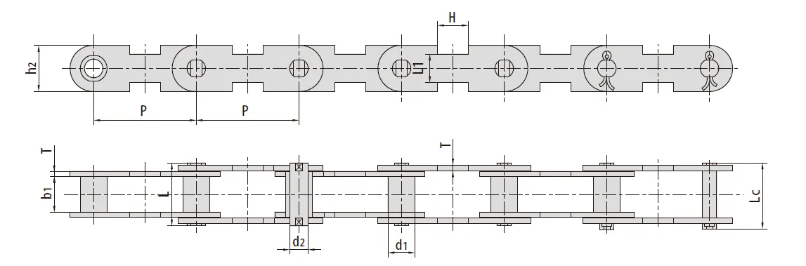 Meat Production Line Conveyor Chains for Food Industry