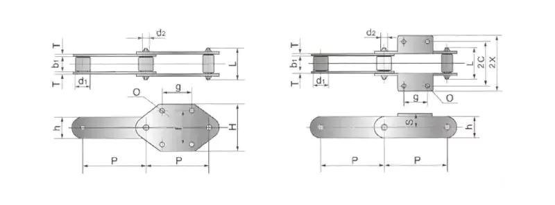 Stainless Steel Metallurgical Bucket Elevator Chain