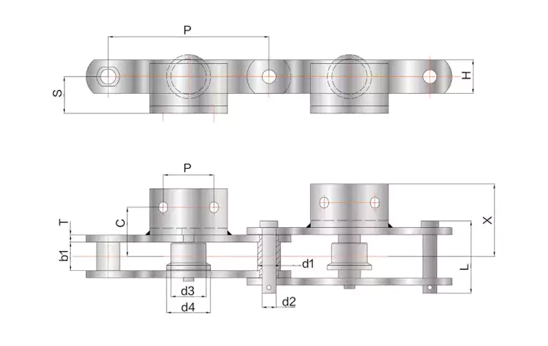 Stainless Steel Metallurgical Slag Conveyor Chain