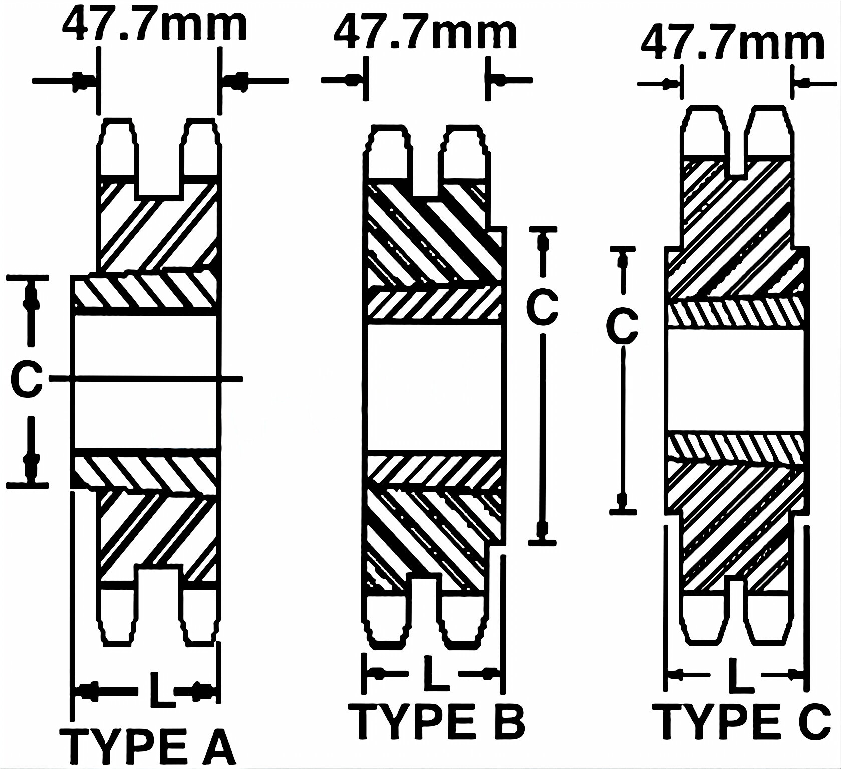 16B-2 Metric Roller Chain Sprockets