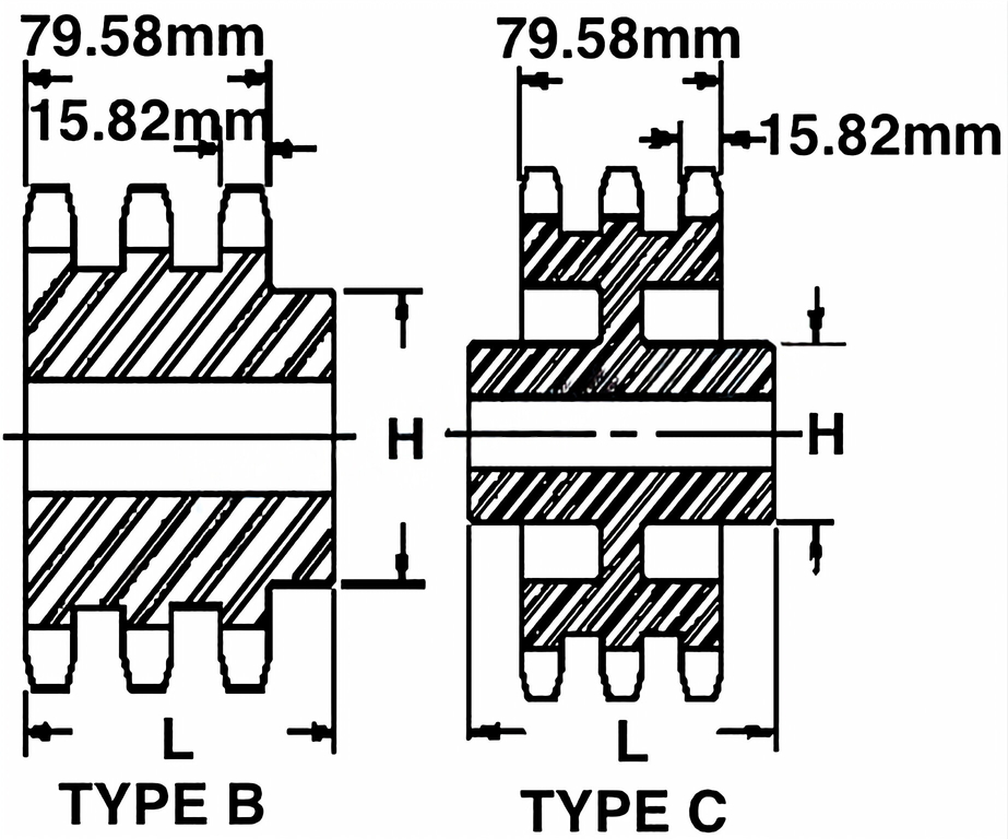16B-3 Metric Roller Chain Sprockets