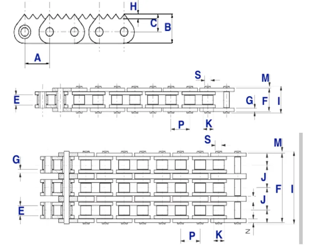 Sharp Top Roller Chain for Forestry and Timber Transportation