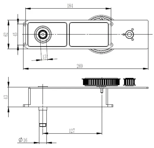 MGV188 Series Helical Gear Reducer for Door Openers