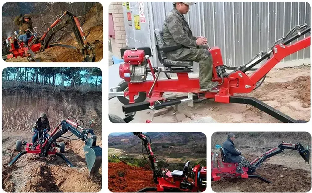 Mini Excavator/Towable Backhoe with Diesel Engine for Garden or Farm RXDLW-13 RXDLW-18