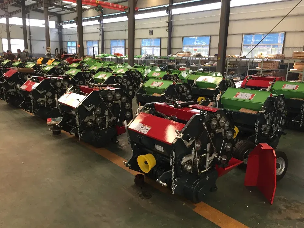 Cutting and Baling Hay Round Baler