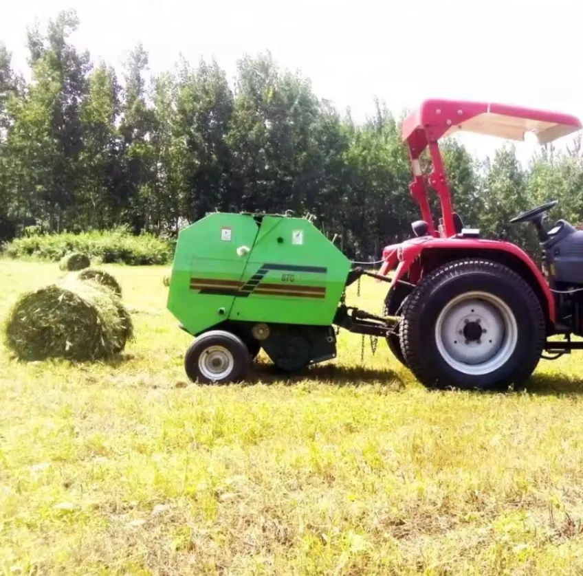 Mini Net Wrap Round Baler for Farm Hay Baling