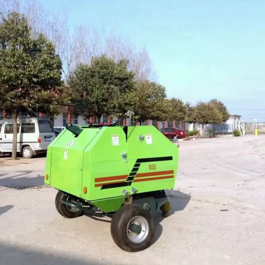 Automatic Corn Silage round baler and wrapper with electric motor