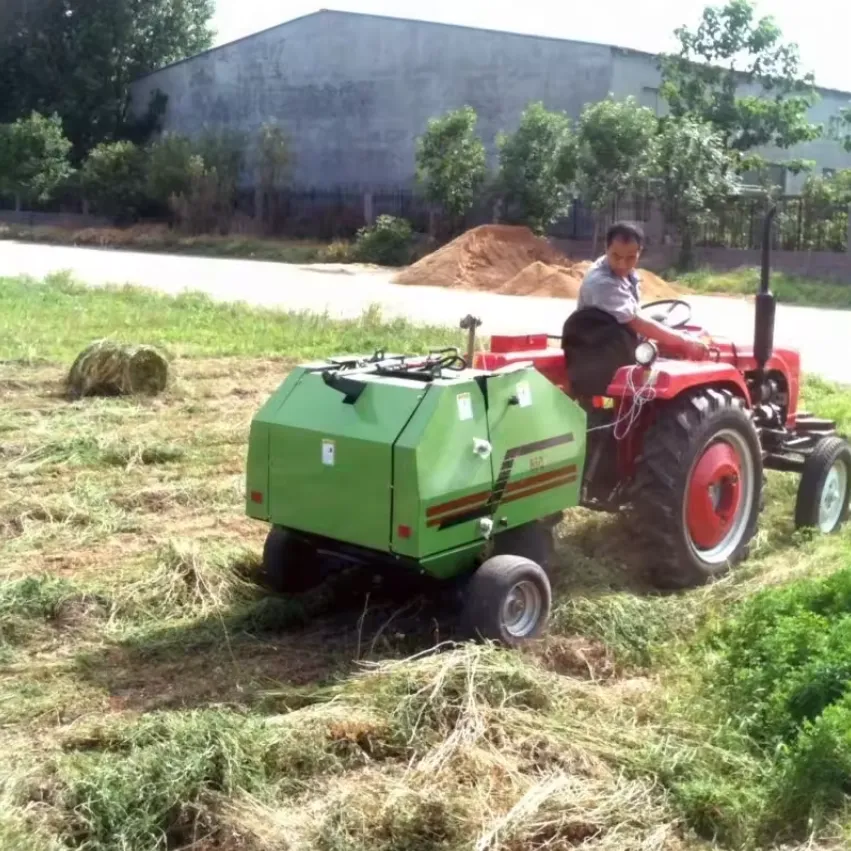Automatic Corn Silage round baler and wrapper with electric motor