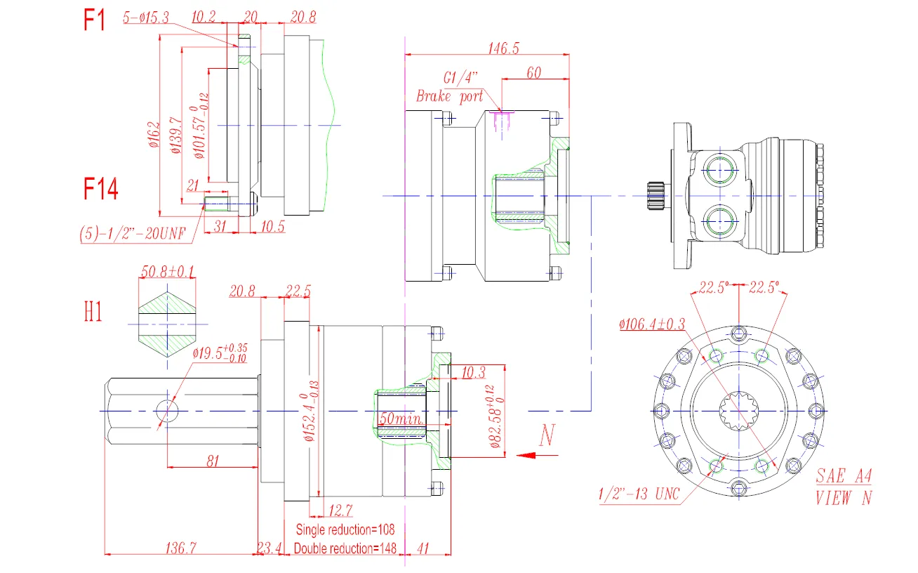 Model 3 Shaft Output Drives Planetary Gearbox