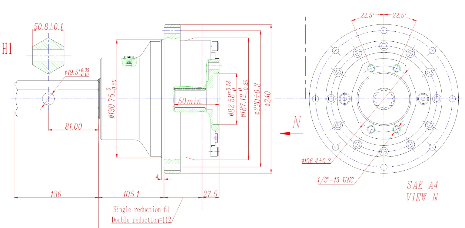 Model 4 Shaft Output Drives Planetary Gearbox