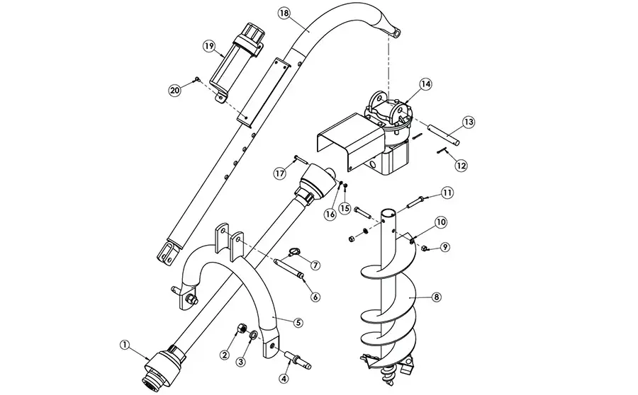 Model 400 3 Point Post Hole Digger for Compact/Sub-Compact/Cat 0 Tractors