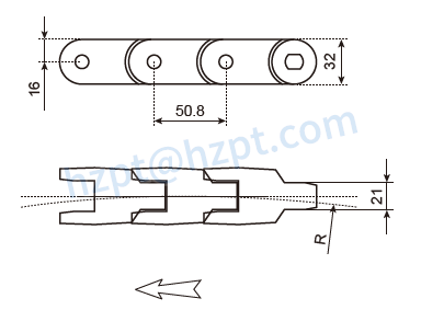 Plastic Chain CC600 Case Conveyor Chains 600TAB 600-C 600TAB-C