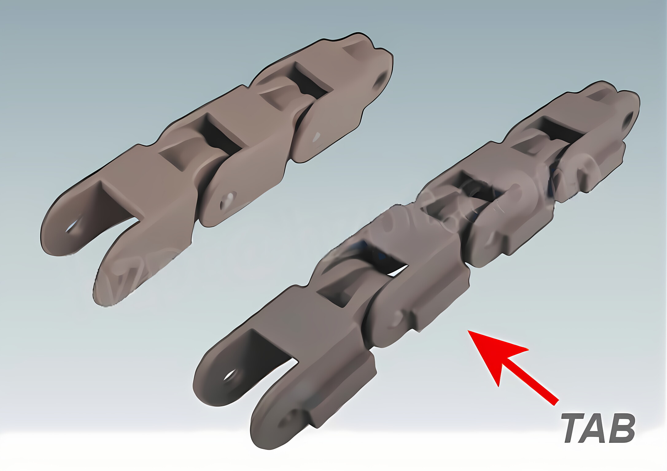 Plastic Chain CC600 Case Conveyor Chains 600TAB 600-C 600TAB-C