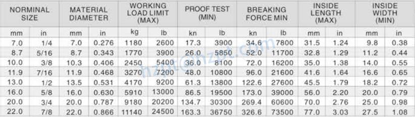 NACM2003 Standard Link Chain